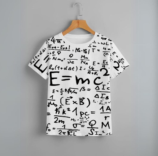 Short Sleeves Maths Problems Designing White T-Shirt