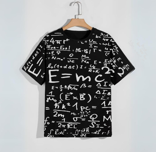 Short Sleeves Maths Problems Designing Printed T-Shirt